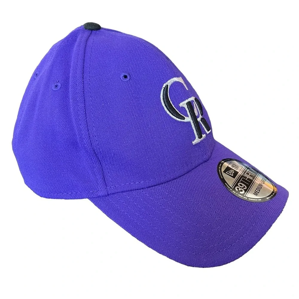 Colorado Rockies New Era 39THIRTY Hat M/L Purple Alt 2 Team Classic MLB Cap